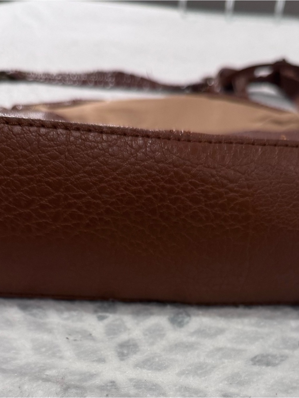 The Sak Cognac Brown Leather Crossbody Bag Studded Boho Tassel Zip Purse - Picture 7 of 13